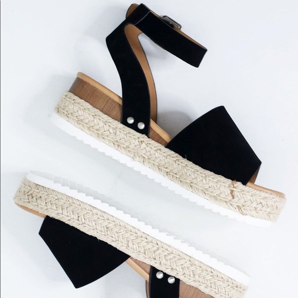 black platform espadrilles